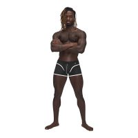 Male Power Sport Mesh Mini Short Black