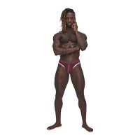 Male Power Sport Mesh Thong Burgundy